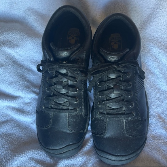 Keen men's kanteen Size 14 lace-up black good arch support utility shoes - Picture 1 of 8